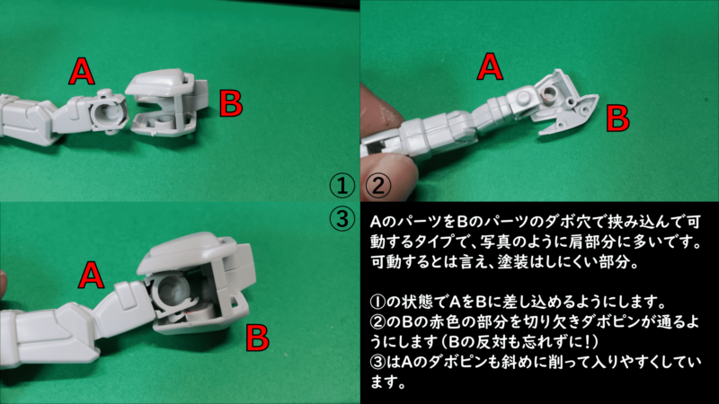 ガンプラ初心者向け 後ハメ加工の代表的な４つの方法 画像つき Akidougreadmodeling