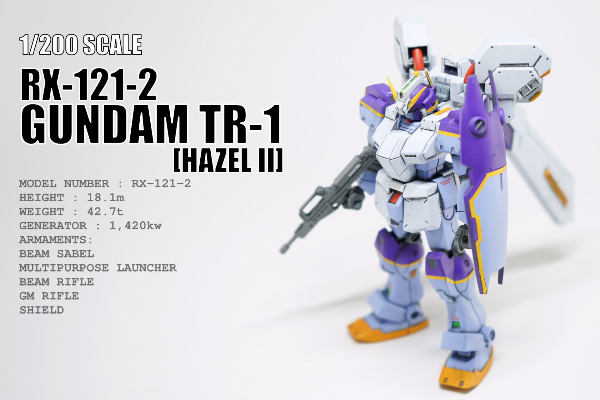ガンプラ】1/200 ヘイズル2号機 RX-121-2 GUNDAM TR-1 [HAZEL II 